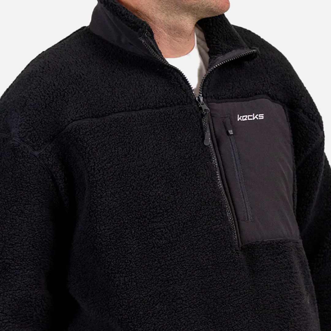 Black Sherpa 1/4 Zip Fleece