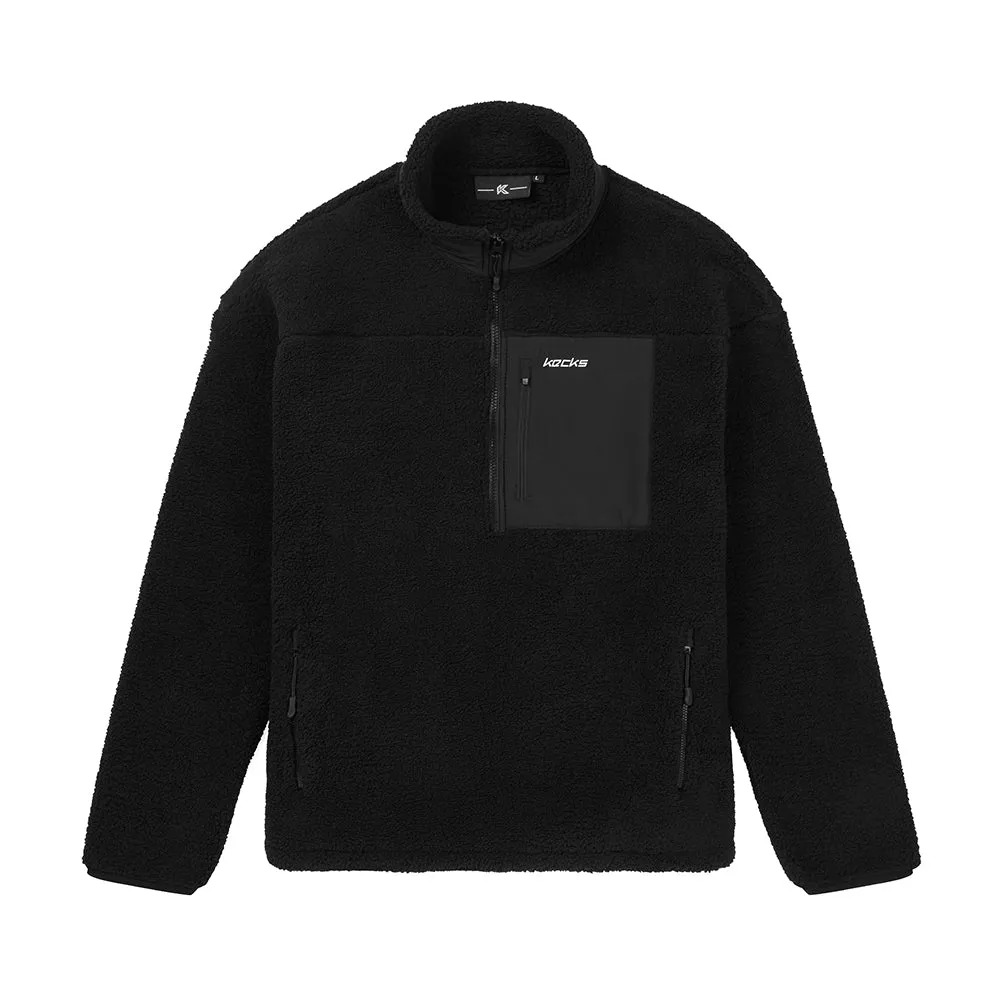 Black Sherpa 1/4 Zip Fleece