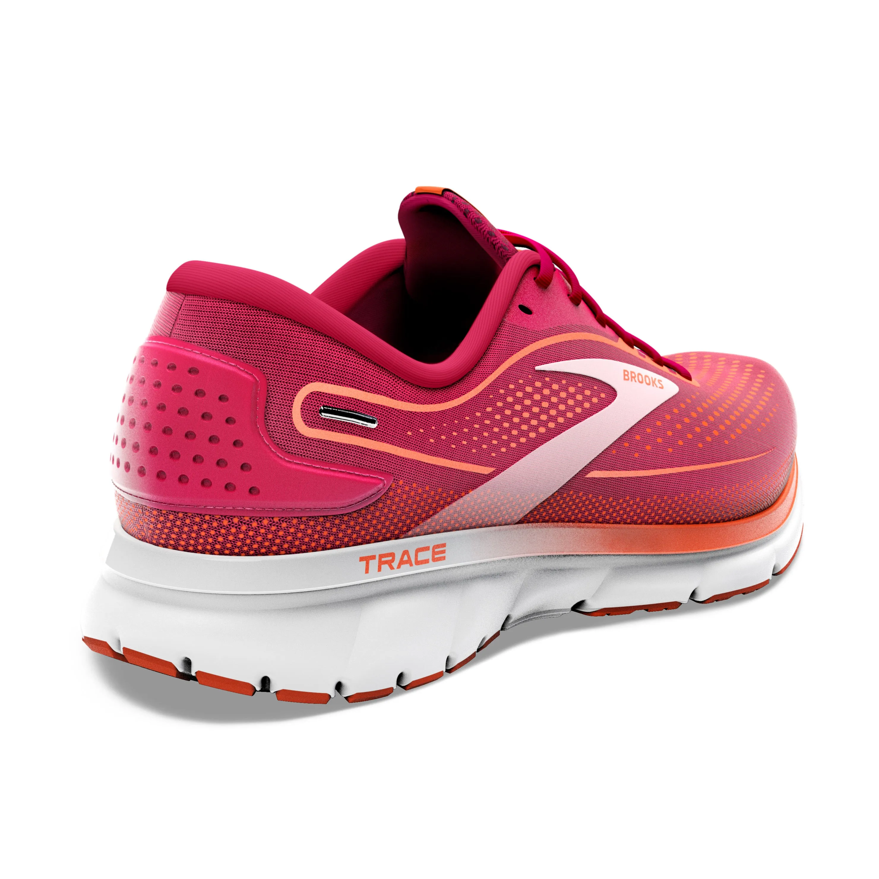 Brooks Womens Trace 2 Trainers Sangria/Red/Pink