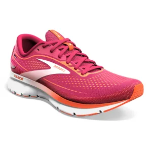 Brooks Womens Trace 2 Trainers Sangria/Red/Pink