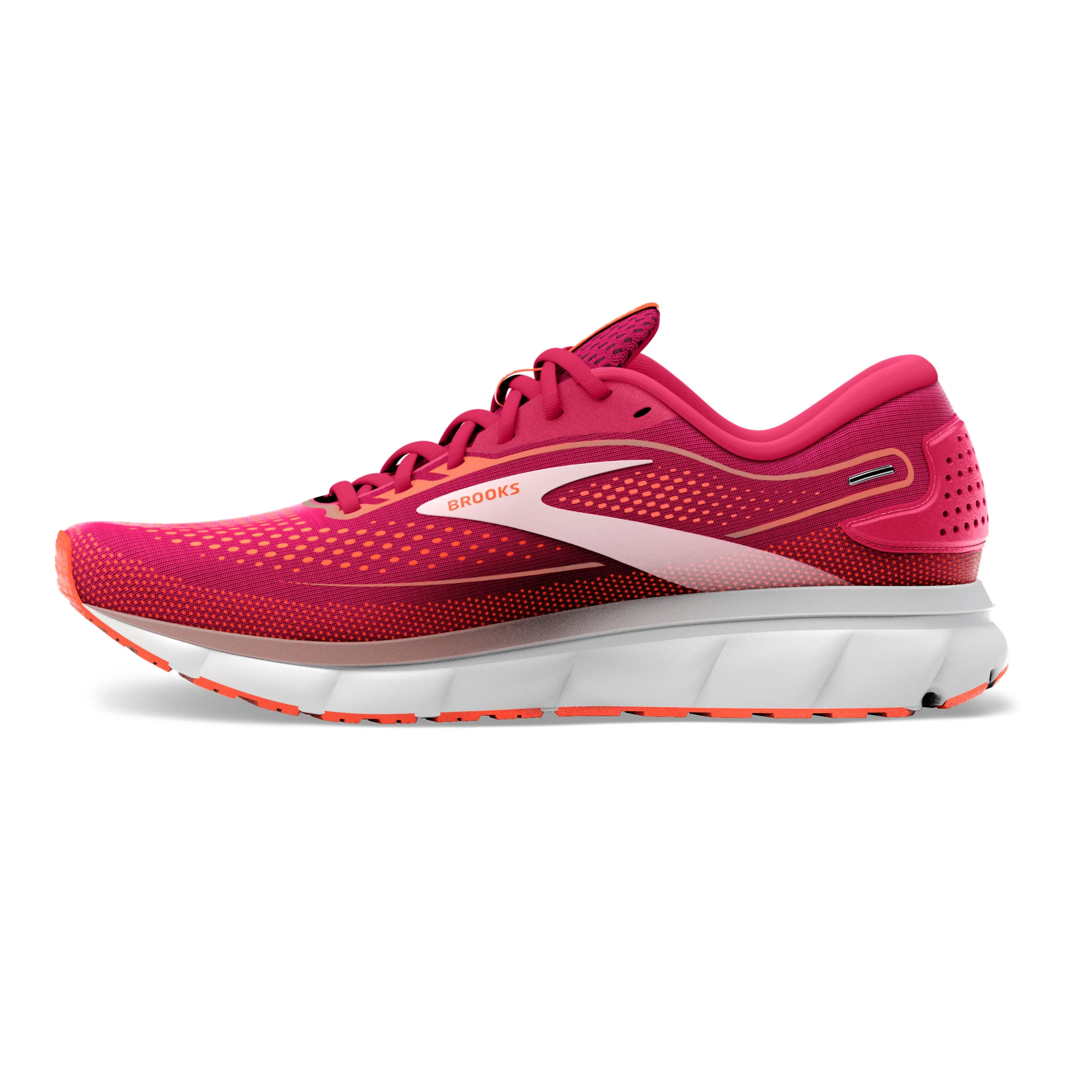 Brooks Womens Trace 2 Trainers Sangria/Red/Pink