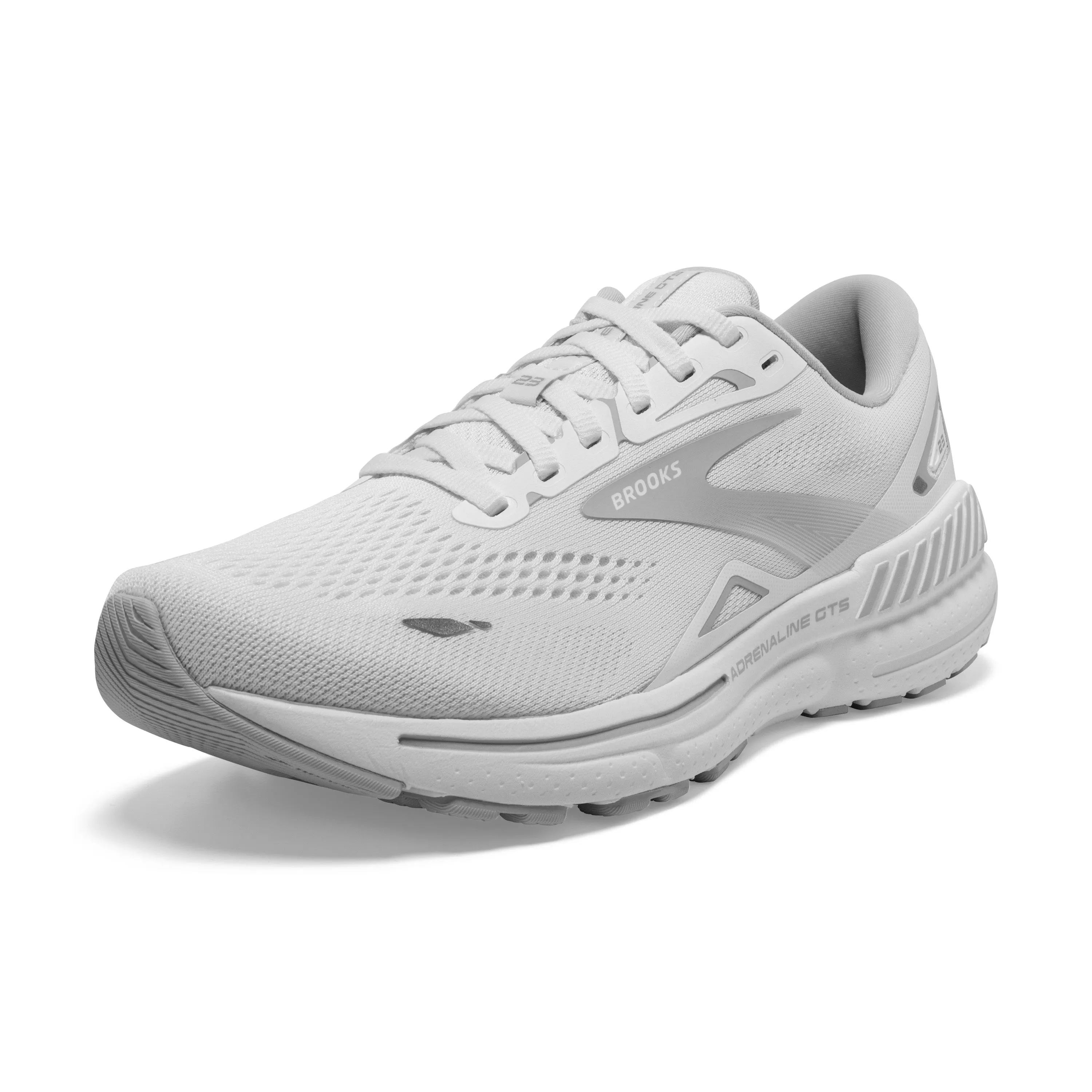 Brooks Womens Trainer Adrenaline GTS 23 White/Oyster/Silver