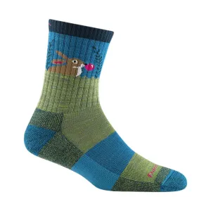 Darn Tough Vermont Kids' Bubble Bunny Jr. Micro Crew Lightweight Sock - Willow