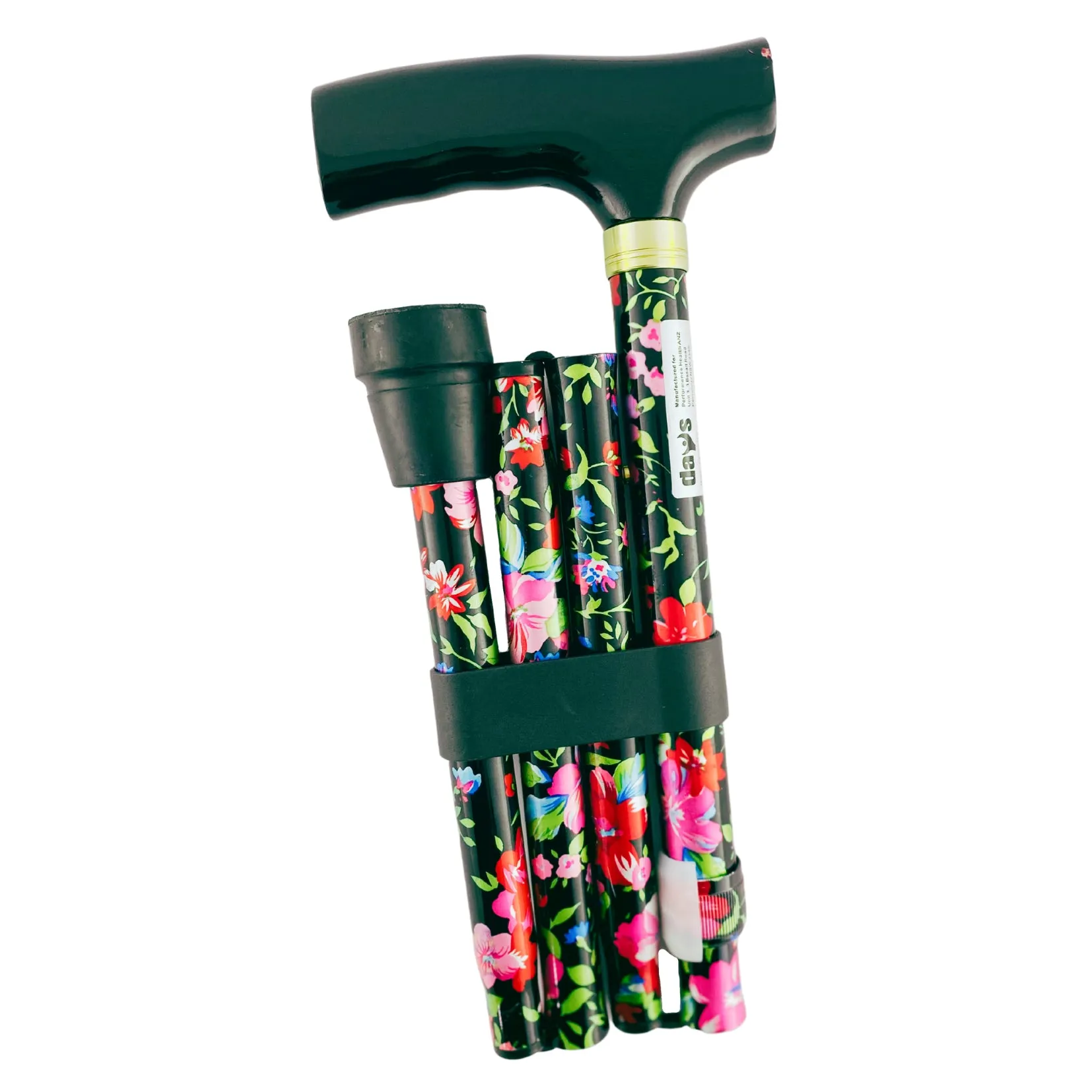 Folding Walking Stick - Patterned (1)