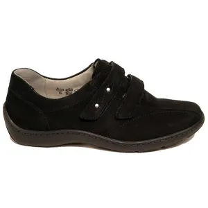 Joy/Henni Velcro Black Nubuck