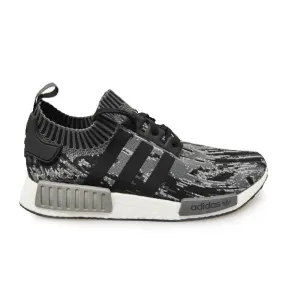 Men's Adidas NMD_R1 Primeknit - BZ0223 - Black Glitch Camo Grey White Trainers