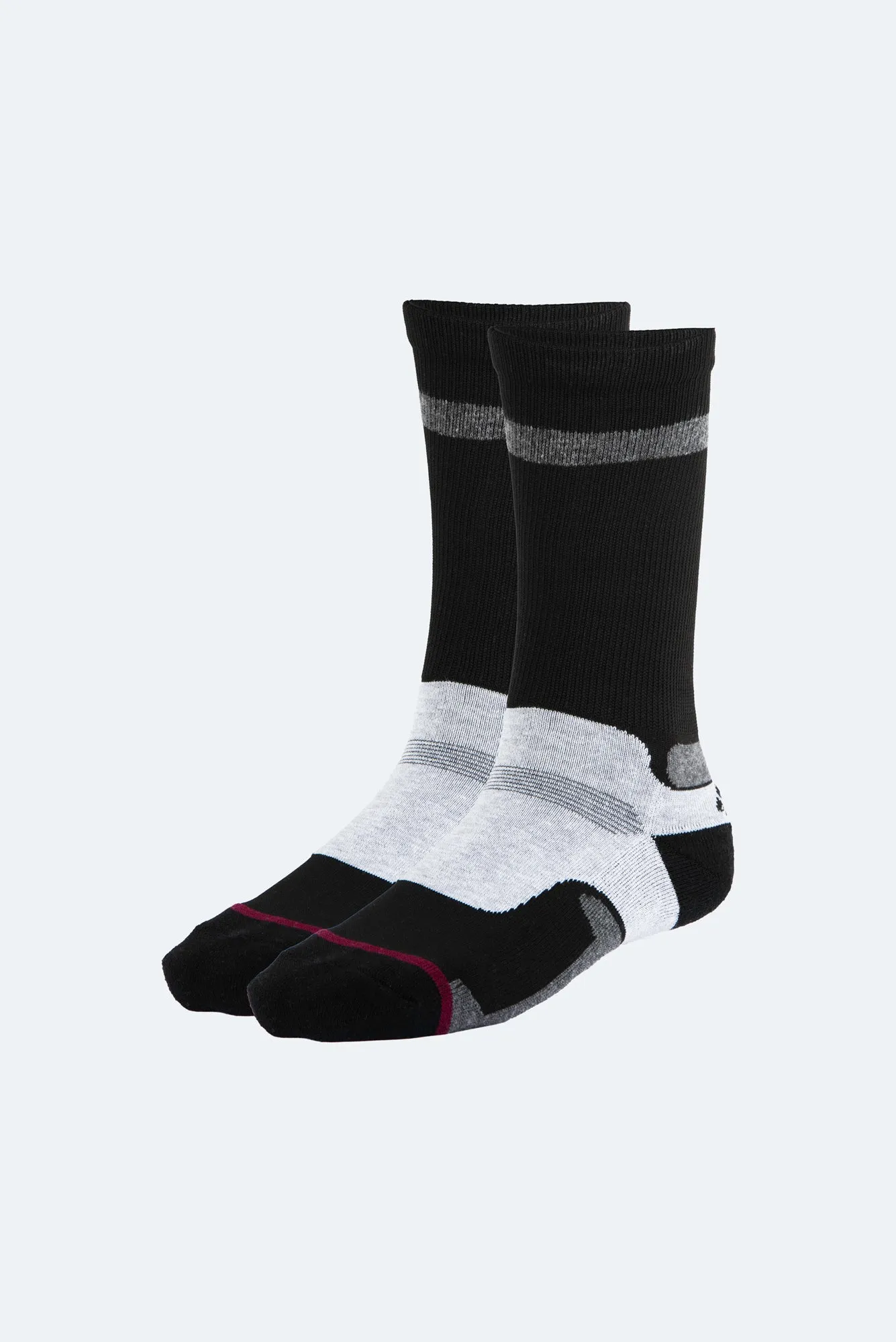 Oil And Gaz Sporty Unisex Hiking Sock  Black/D-Grey/L-Grey/Brg