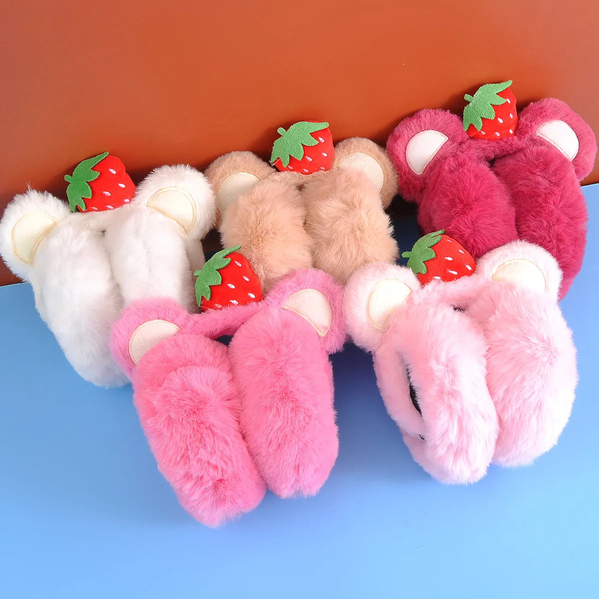 Strawberry Bear Theme  Ear Muff.