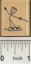 Waterskier Guy Rubber Stamp 2178C